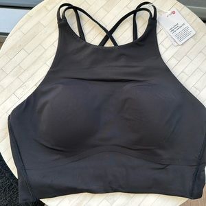 Lululemon Like A Cloud High Neck Longline Bra Size 8 Black